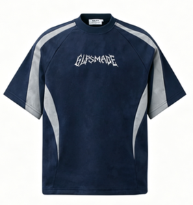 เสื้อยืดพิมพ์ลายสตรีทแบนด์วินเทจ ทรงหลวมใส่สบายสำหรับฤดูร้อน ยูนิเซ็กซ์ ผ้าฝ้ายปิเก้ 100% ปักลาย 3 มิติ แขนสั้นทรงดรอปโชว์เดอร์ รุ่น Star Code - Product Image 2