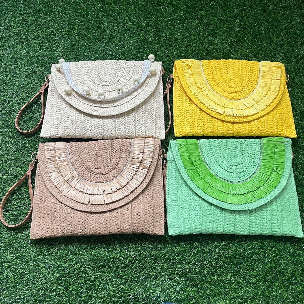 cartereros de rafia elegante para estilos elegantes y de moda
