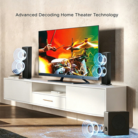 Système audio home cinéma sans fil 4.1 canaux 280W avec barre de son, caisson de basses et enceintes surround, connexion Bluetooth