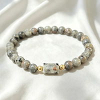 Bracelet extensible en pierre naturelle flamme 6 mm, tendance et best-seller, pour la guérison, bijou quotidien, cadeau