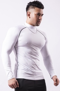 Maglia Sportiva Invernale <span class=keywords><strong>da</strong></span> <span class=keywords><strong>Uomo</strong></span> con Collo Alto, Motivo 3D, Elastica con Bottoni, Asciugatura Rapida per Corsa - Product Image 6