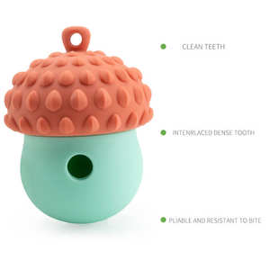 Jouet en silicone de qualité alimentaire pour aliments lents multicolore fusée gland meulage des dents facile à nettoyer jouet à mâcher pour chien résistant à l'usure - Product Image 6