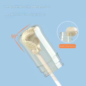 Juego de cepillos de limpieza para biberones de silicona sin BPA, con base y limpiador de tetinas, apto para biberones de cuello estrecho, vasos y pajitas. - Product Image 4