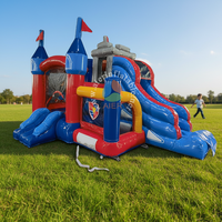 Château gonflable UFO avec toboggan en PVC et tissu, portable, commercial, pour location événementielle en extérieur