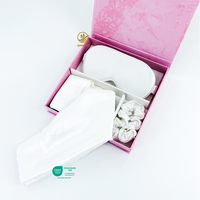 Ensemble cadeau de taie d'oreiller en soie de mûrier 100% avec masque pour les yeux en soie et chouchou, 50+ options de couleurs, hydratant pour les soins nocturnes