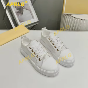 Zapatillas Casuales para Mujer, Populares, Blancas, con Cordones, para Tenis y Running, con Forro de Cuero Genuino, para Caminar en Primavera - Product Image 4