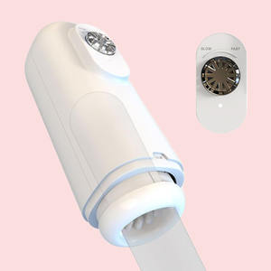 Popular velocidad Variable telescópica taza de silicona masculina vibrador TPE Material bolsillo coño juguete sexual masturbador para hombres - Product Image 1