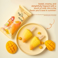 Barra de Helado de Mango con Etiqueta Personalizada OEM, Venta al por Mayor a Granel, Exportación, Fábrica de Postres Congelados