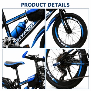 Vélo de montagne pour enfants de 18 <span class=keywords><strong>pouces</strong></span>, garçons et filles, cadre en acier à haute teneur en carbone, roues en alliage d'aluminium à vitesse unique, VTT - Product Image 4