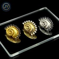 Boutons en métal personnalisés JINYU, boutons à tige en alliage de zinc, boutons personnalisés avec logo pour vêtements, manteaux, sans nickel, écologiques