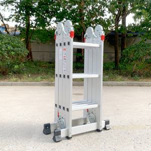 EN131 Échelle polyvalente épaissie en <span class=keywords><strong>aluminium</strong></span> Échelle pliante rapide simple avec <span class=keywords><strong>8</strong></span> <span class=keywords><strong>pieds</strong></span> - Product Image 3