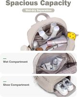 Sac de sport unisexe personnalisé, imperméable et portable, pour pickleball, avec compartiment à chaussures, emplacements pour raquettes, poche humide et crochet pour clôture