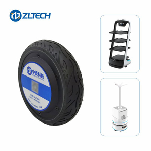 ZLTECH Encoder 6.5inch 250W 24V 36V 48V 500RPM 100kg Load Brushless AGV DC Drive Wheel Hub <strong>Motor</strong> For Disinfection Robot