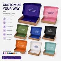 Kotak Pengiriman Persegi Panjang Kertas Kraft Ramah Lingkungan Dapat Didaur Ulang Interior Ungu Offset Embossing Laminasi Matt Desain Kustom Hadiah