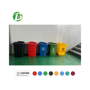 50L hình chữ nhật cổ điển thường vụ trong nhà bụi bin khách hàng Thùng rác bin bánh xe thân thiện với môi nhựa HDPE nhà bếp sử dụng Thùng rác có thể chất thải - Product Image 1