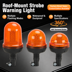 <span class=keywords><strong>Baliza</strong></span> LED Impermeable IP65 Flexible con Montaje de Tornillo DIN Multiflujo para Tractor 12-24V Luz de Tráfico - Product Image 3