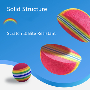 Giocattolo per Gatti, Palla Resistente ai Graffi e ai Morsi, Palla Arcobaleno Durevole e Divertente da Giocare per Gattini, Regalo per le Festività - Product Image 4