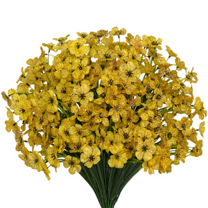Bouquet de fleurs artificielles violettes de 14 pouces, fleurs en soie réalistes pour la décoration de jardin, patio, fête, maison, mariage - Product Image 5