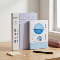 Carnet à couverture collée PP, ligné, format A5/B5, idéal pour les essais, le journal intime et les exercices scolaires