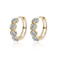 Orecchini a Cerchio con Diamanti da Laboratorio per Donna, in Platino Pt950, Stelle Brillanti, Lusso e Moda, Orecchini a Cerchio Raffinati con Diamanti Coltivati in Laboratorio