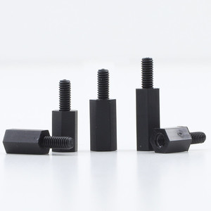 Precio de fábrica, alta calidad, tornillos separadores de nailon negro M2, M2.5, M3, M4, medidas métricas, para placa base, separadores de plástico. - Product Image 4