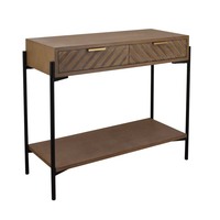 Table console élégante Boho-Chic de haute qualité petit mobilier moderne avec bois et fer forgé pour salon ou hôtel
