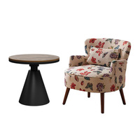 Table d'appoint ronde moderne et durable en acier inoxydable, confortable pour l'extérieur, la salle à manger ou le salon, idéale pour la maison ou l'hôtel.