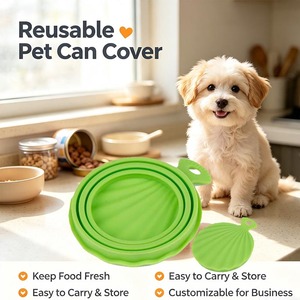 Modern Silica Gel Pet Can Cover Waterproof <b>Collapsible</b> for Cup <b>Storage</b> - Product Image 1