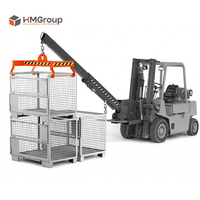 Cage de stockage personnalisée en acier doux, robuste, empilable 4 niveaux, pliable, pour palette simple