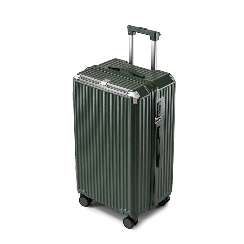 طقم حقائب سفر بأربع عجلات متعددة الوظائف مع حقيبة ترولي ذات غطاء صلب من الألومنيوم طقم حقائب كبيرة