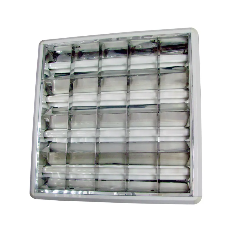 Люминесцентные жалюзи T8 4*18 Вт, офисный утопленный гриль 4x18 Вт T8 600x600 мм, жалюзийный фитинг