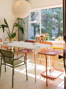 Ensemble extérieur en aluminium vibrant, crée une ambiance colorée pour les salons de thé, les cours, heureux et durable - Product Image 5