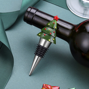 Christmas Tree Bottle <b>Stopper</b> Zinc Alloy <b>Wine</b> <b>Stopper</b> Holiday Gift Decorative Christmas Theme - Product Image 3