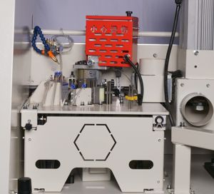 XINBAODI เครื่องอัดขอบเอียง45องศา,เครื่องขึ้นรูปขอบ J C แบบอัตโนมัติเต็มรูปแบบเครื่องขึ้นรูปขอบนิ่มสำหรับเฟอร์นิเจอร์ตู้มือ - Product Image 6