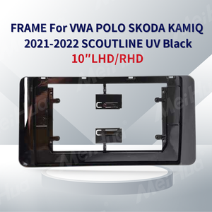 Cadre de radio Meihua 10.1 pouces pour VW Polo Skoda <span class=keywords><strong>Kamiq</strong></span> Scoutline 2021 stéréo GPS lecteur DVD panneau d'installation garniture plaque frontale Fascia - Product Image 3