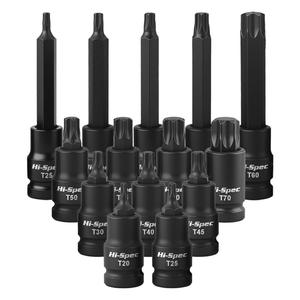 Clé à douille Torx Xi Meng 1/2 po en acier S2, finition oxyde noir, pour réparation industrielle et automobile, entraînement hexagonal - Product Image 3