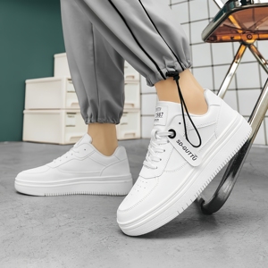 Zapatos de Skateboard para Hombre que Aumentan la Estatura 2024, Ligeros, Cómodos, Modernos, Blancos, con Cordones, Estilo Deportivo - Product Image 6