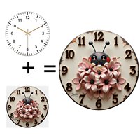 Jam Kaca Bundar 30cm Custom untuk Kenang-kenangan dengan Teks Custom In Loving Memory
