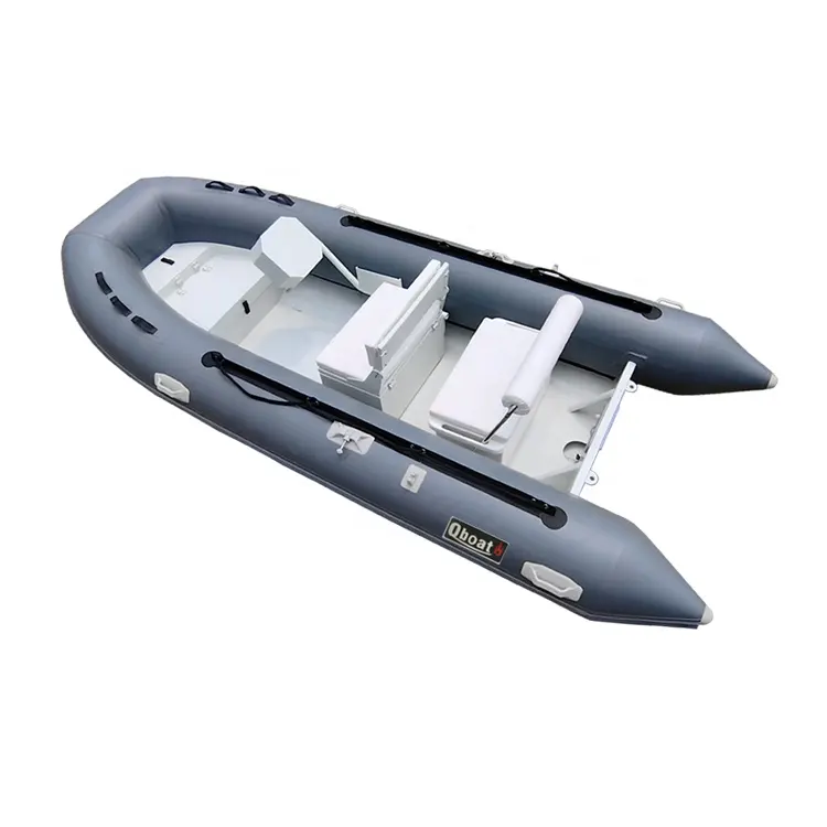 2024 Year Model 13FT Aluminum V Hull Hypalon Rigid Inflatable Rowing Boats for Sale