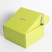 Petites boîtes d'expédition personnalisées en carton ondulé recyclable noir avec impression de logo, pour vêtements et chaussures, emballage en papier épais