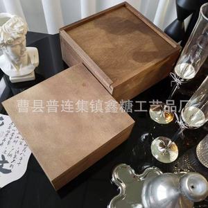 Caja de Madera Minimalista Rectangular de 9 cm de Alto, Hecha a Mano, para Regalos, Almacenamiento, Manualidades, Decoración de Escritorio - Product Image 3