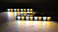Luces de Emergencia Amarillas y Blancas para Vehículos, 96 LED, Luces de Emergencia para Tablero, Luces Estroboscópicas para Parabrisas Trasero, Luces de Advertencia Intermitentes de Seguridad