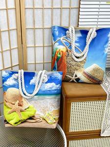 Bolso de playa para graduación, Navidad, bolso de viaje portátil, bolso de hombro informal, bolso de mano de gran capacidad, impermeable, ecológico - Product Image 3