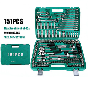 Kit d'outils <span class=keywords><strong>à</strong></span> main pour la maison et la réparation automobile, 151 pièces, avec coffret de rangement - Product Image 1