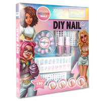 Ensemble de manucure en plastique luxueux avec ongles parfumés, coupe-ongles 5-en-1 et accessoires de nail art dans une boîte colorée - WOW GENERATION