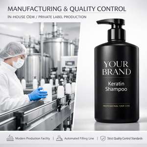 Champú de Queratina para Suavizar y Fortalecer el Cabello, Marca Privada, Fabricante OEM ODM, Champú Profesional para Salón, Sin Sulfatos - Product Image 2