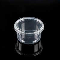 Gobelet jetable en PET à paroi simple, transparent, avec couvercle à clipser, pour yaourt, fruits, parfait, prêt à consommer, qualité alimentaire, vente en gros, direct usine