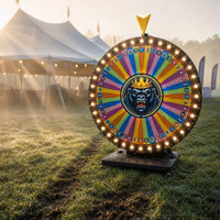 Roue de la fortune de luxe en bois, universelle, haut de gamme, pour loterie, avec prix contrôlables, pour événements de fin d'année, jetons de jeu et ouverture de banques d'événements