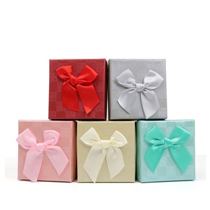 Jewelry Gift <b>Box</b> with Bow Watch Bracelet <b>Storage</b> Cardboard Packaging <b>Box</b> with Pillow <b>Paper</b> Jewelry case Custom logo - Product Image 1