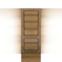 Porte en bois d'ingénierie moderne personnalisée - Design en bois massif durable, surface finie, utilisation intérieure, garantie 5 ans pour villa